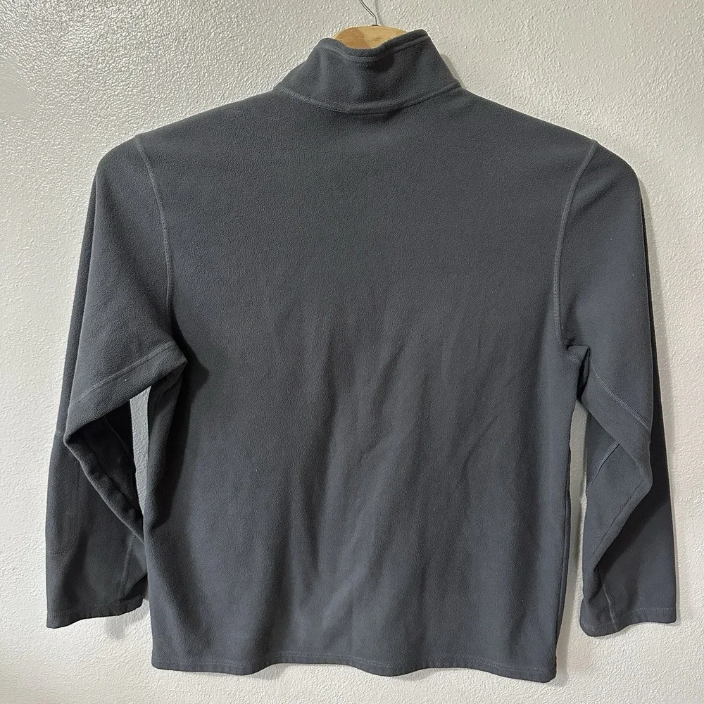 The North Face Gray Red Logo Men's Size Large 1/4‎ Zip Fleece Pullover